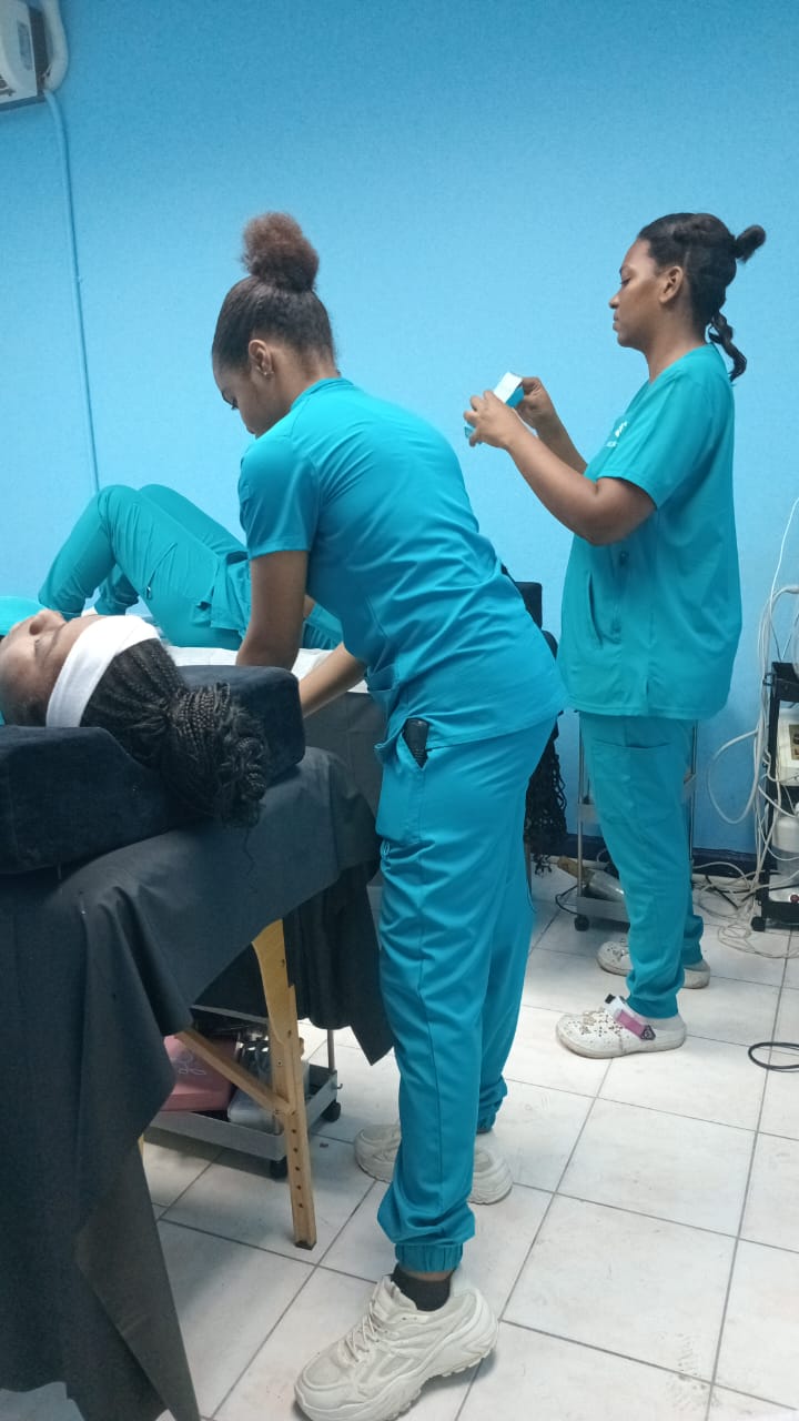 Students in a practical class